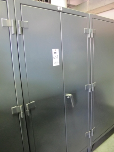 STRONG HOLD 2-DOOR STORAGE CABINET W/ CONTENTS (T-10) LOADING & HANDLING FEE $50-658