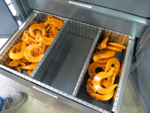 STRONG HOLD 2-DOOR STORAGE CABINET W/ CONTENTS (T-10) LOADING & HANDLING FEE $50-663