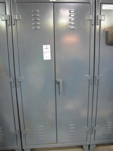 STRONG HOLD 2-DOOR STORAGE CABINET W/ CONTENTS (T-10) LOADING & HANDLING FEE $50-665