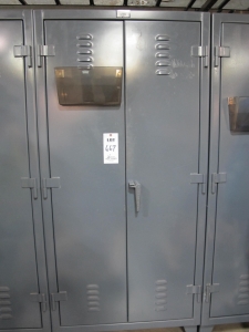 STRONG HOLD 2-DOOR STORAGE CABINET W/ CONTENTS (T-10) LOADING & HANDLING FEE $50-667