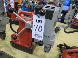 MILWAUKEE CAT NO 4202 ELECTROMAGNETIC DRILL PRESS S/N 70000 (T-10) LOADING & HANDLING FEE $10-70
