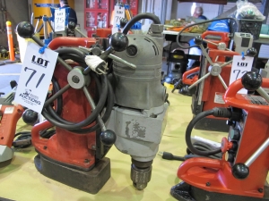 MILWAUKEE CAT NO 4203 ELECTROMAGNETIC DRILL PRESS S/N 02403 (T-10) LOADING & HANDLING FEE $10-71