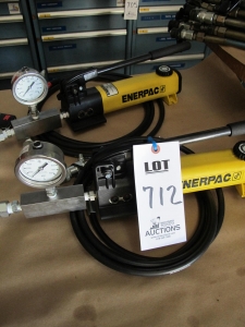 LOT (2) ENERPAC HYDRAULIC UNITS (T-10) LOADING & HANDLING FEE $10-712