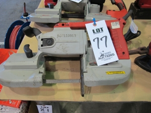 MILWAUKEE CAT NO 6225 ELECTRIC BAND SAW S/N 457F407450004 (T-10) LOADING & HANDLING FEE $10-77