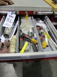 LISTA 5-DRAWER TOOL CABINET W/ CONTENTS (T-10) LOADING & HANDLING FEE $50-86