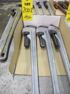 LOT (3) 24" RIDGE PIPE WRENCHES (G-49) LOADING & HANDLING FEE $10-2002