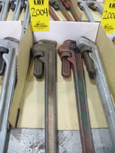 LOT (3) 24" RIDGE PIPE WRENCHES (G-49) LOADING & HANDLING FEE $10-2004