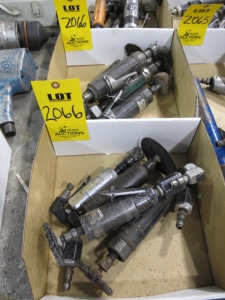 LOT (6) BOXES PNEUMATIC STRAIGHT SHANK & RIGHT ANGLE GRINDERS (G-49) LOADING & HANDLING FEE $10-2066