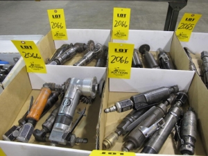 LOT (6) BOXES PNEUMATIC STRAIGHT SHANK & RIGHT ANGLE GRINDERS (G-49) LOADING & HANDLING FEE $10-2066