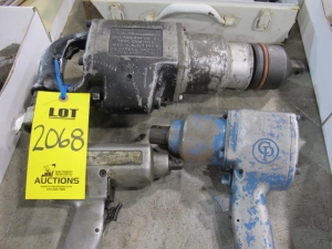 LOT (3) PNEUMATIC IMPACT WRENCHES 1.5", 1" & 1/2" (G-49) LOADING & HANDLING FEE $10-2068