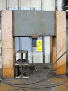 H-FRAME PRESS W/MULTI SPEED POWER UNITS, WILTON 8" MACHINE VISE AND TOOLING (G-49) LOADING & HANDLING FEE $200-2107