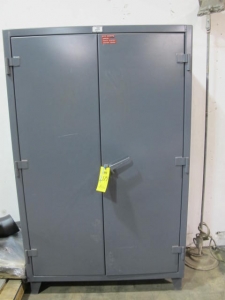 STRONG HOLD 2-DOOR CABINET W/ WELDING SUPPLIES (G-49) LOADING & HANDLING FEE $50-2127