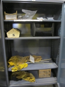 STRONG HOLD 2-DOOR CABINET W/ CONTENTS (G-49) LOADING & HANDLING FEE $50-2128