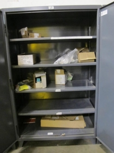 STRONG HOLD 2-DOOR CABINET W/ CONTENTS (G-49) LOADING & HANDLING FEE $50-2129