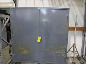 STRONG HOLD 2-DOOR CABINET W/ PART BINS AND CONTENTS (G-49) LOADING & HANDLING FEE $50-2131