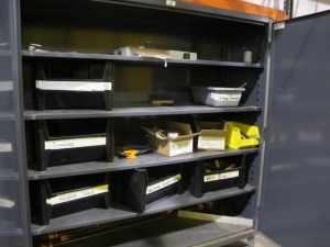 STRONG HOLD 2-DOOR CABINET W/ CONTENTS (G-49) LOADING & HANDLING FEE $50-2132