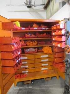 STRONG HOLD 2-DOOR CABINET W/ CONTENTS (G-49) LOADING & HANDLING FEE $50-2137