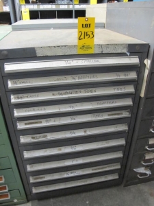 LYON 10-DRAWER INDUSTRIAL PARTS CABINET W/ SS FITTINGS AND MISC (G-49) LOADING & HANDLING FEE $50-2153