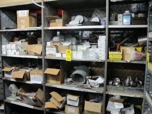 LOT HILTI & RIDGID TOOLING, SS PIPE FITTINGS, ETC (CONTENTS ONLY, NO SHELVING) (G-49) (TO BE PURCHASED ONLY BY AN INSURED BUYER, TO BE LOADED BY HAND. NO FORKLIFT USE ALLOWED.)-2155