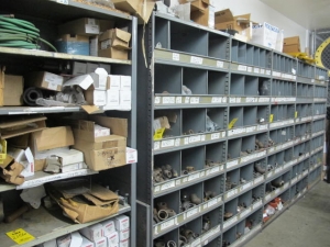 LOT LARGE QTY PIPE FITTINGS (CONTENTS ONLY, NO SHELVING) (G-49) (TO BE PURCHASED ONLY BY AN INSURED BUYER, TO BE LOADED BY HAND. NO FORKLIFT USE ALLOWED.)-2156