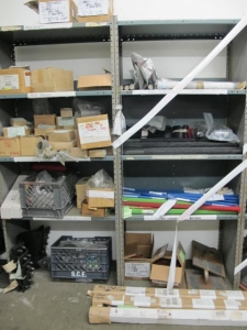 LOT ROOM W/ BOLTS, DRILLS, COUPLINGS, FLANGES, THREADED ROD & RELATED ITEMS (CONTENTS ONLY, NO SHELVING) (G-49) (TO BE PURCHASED ONLY BY AN INSURED BUYER, TO BE LOADED BY HAND. NO FORKLIFT USE ALLOWED.)-2158