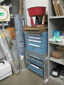 LOT ROOM W/ BOLTS, DRILLS, COUPLINGS, FLANGES, THREADED ROD & RELATED ITEMS (CONTENTS ONLY, NO SHELVING) (G-49) (TO BE PURCHASED ONLY BY AN INSURED BUYER, TO BE LOADED BY HAND. NO FORKLIFT USE ALLOWED.)-2158