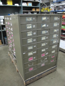 LOT ROOM W/ BOLTS, DRILLS, COUPLINGS, FLANGES, THREADED ROD & RELATED ITEMS (CONTENTS ONLY, NO SHELVING) (G-49) (TO BE PURCHASED ONLY BY AN INSURED BUYER, TO BE LOADED BY HAND. NO FORKLIFT USE ALLOWED.)-2158