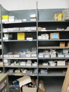 LOT ROOM W/ BOLTS, DRILLS, COUPLINGS, FLANGES, THREADED ROD & RELATED ITEMS (CONTENTS ONLY, NO SHELVING) (G-49) (TO BE PURCHASED ONLY BY AN INSURED BUYER, TO BE LOADED BY HAND. NO FORKLIFT USE ALLOWED.)-2158