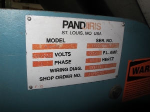 2001 PANDJIRIS PR-30 POWER TANK TURNING ROLL, 30,000 LB TURNING CAPACITY, 17,000 LB LOAD CAPACITY, 6" TO 180" DIAMETER RANGE, PIPE DIAMETER RANGE: 6" -15', 16" WHEELS, S/N 13212X00-1 (G-49) LOADING & HANDLING FEE $1,000-2185