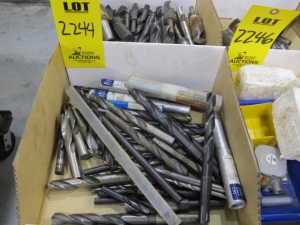 LOT (7) BOXES MISC STRAIGHT & TAPERED SHANK DRILL BITS (G-49) LOADING & HANDLING FEE $10-2244