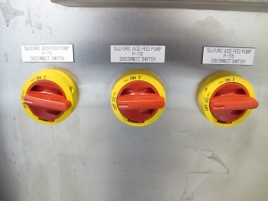 SIEMENS WATER TECHNOLOGIES CORP., (FFCPD) SULFURIC ACID AND CAUSTIC INJECTION DELIVERY SYSTEM, MAX SERVICE TEMP 800 F AND OVER FERRITE RANGE 3-8 PERCENT, UNDER 800 F, FERRITE RANGE 8-25 PERCENT, TYPE 309 WELDING SIRE OR ELECTRODES, CARBON STEEL AUSTENITIC STAINLESS STEEL WELDING, CARBON STEEL WITH A P&IPT OF 200 DEGREE MIN., (30 SULFURIC ACID FEED PUMPS, SCCR-5KA-RMS SYSTEM, 480VAC, 3PHASE, 60HZ, 7.0 FLA, SIEMENS DIGITAL CONTROLS (NEW) (G-49) LOADING & HANDLING FEE $1,000-2334