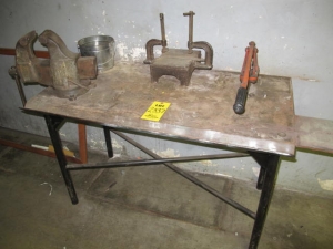 WELDING TABLE W/ VISE AND CUTTER (G-49) LOADING & HANDLING FEE $50-2337