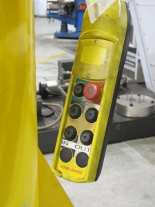 KONECRANES 5-TON CAP 360 DEGREE FLOOR-MOUNTED JIB CRANE W/ 16' ARM, KONE CRANES 5-TON ELECTRIC CABLE HOIST W/ 4-WAY PENDANT CONTROL (G-49) LOADING & HANDLING FEE $2,500-2355A