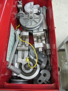 TOOL BOX W/ PARKER LG EXACTOL TUBE BENDER MODEL 420 (G-40) LOADING & HANDLING FEE $10-2383