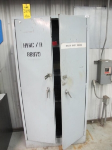2-DOOR METAL CABINET W/ CONTENTS (G-40) LOADING & HANDLING FEE $25-2409