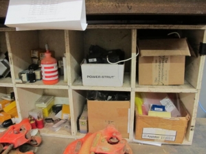 LARGE QUANTITY OF ELECTRICAL CONSISTING OF ALLIED POWER STRUT, APPLETON CONNECTORS, TAPS, FITTINGS, LOCK NUTS, SUPPORTS AND MISC (G-20) (TO BE PURCHASED ONLY BY AN INSURED BUYER, TO BE LOADED BY HAND. NO FORKLIFT USE ALLOWED.)-2474