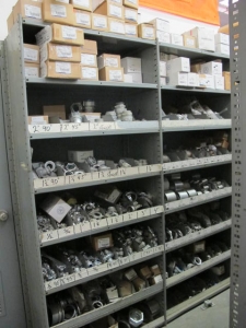 LARGE QUANTITY OF ELECTRICAL CONSISTING OF ALLIED POWER STRUT, APPLETON CONNECTORS, TAPS, FITTINGS, LOCK NUTS, SUPPORTS AND MISC (G-20) (TO BE PURCHASED ONLY BY AN INSURED BUYER, TO BE LOADED BY HAND. NO FORKLIFT USE ALLOWED.)-2474