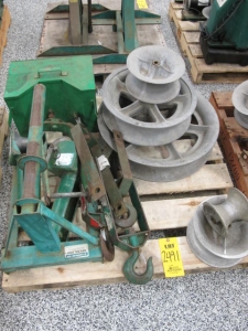 LOT MISC GREENLEE BENDER PARTS (G-20) LOADING & HANDLING FEE $25-2491