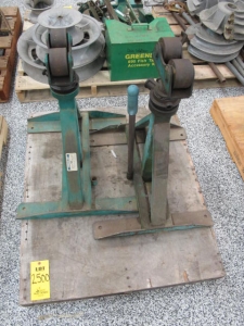 LOT (2) GREENLEE MODEL 656 PIPE STANDS (G-20) LOADING & HANDLING FEE $25-2500