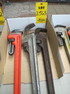 LOT (3) RIDGID 24" PIPE WRENCHES (G-20) LOADING & HANDLING FEE $10-2563