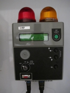 HOFFMAN SINGLE DOOR ELECTRICAL ENCLOSURE W/ MGP ELECTRONIC DIGITAL CONTROLLERS & BLACK BOX UNIVERSAL FIBER OPTIC LINE DRIVER TRANSCEIVERS (G-20) LOADING & HANDLING FEE $50-2655