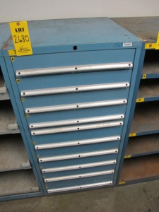 LISTA 10-DRAWER INDUSTRIAL PARTS CABINET (G-20) LOADING & HANDLING FEE $50-2680