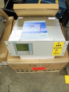 SIEMENS INDUSTRIAL 7MB2121-1QE60-0AA1 ANALYZER, 0-100/1000 PPM DRY NH3 RAING, TGIS KIND. ULTRAMAT 6E, 1 CHANNEL, 1IR COMPONENT 19" UNIT FOR INSTALLATION IN CABINET, 1/4" OD PIPING ON GAS CONNECTIONS FOR SAMPLE AND REFERENCE GAS SIX RELAY OUTPUTS FREELY CONFIGURABLE, S/S PIPING INTERNAL GAS PATHS, ALUMINUM SAMPLE CELL LINING NON-FLOW-TYPE REFERENCE CELL, POWER SUPPLY AC 100-120V, 48 TO 63 HZ. OPERATING SOFTWARE IN ENGLISH (NEW IN BOX) (G-46) LOADING & HANDLING FEE $10-2702A