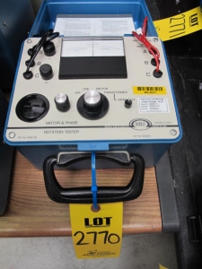 BIDDLE CAT NO. 560060 MOTOR & PHASE ROTATION TESTER (G-44) LOADING & HANDLING FEE $10-2770