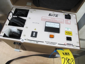 BIDDLE CAT NO. 246001-SP BATTERY IMPEDANCE TESTER (G-44) LOADING & HANDLING FEE $10-2803