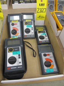 LOT (5) MEGGER MODEL BM223 OHMMETER (G-44) LOADING & HANDLING FEE $10-2827