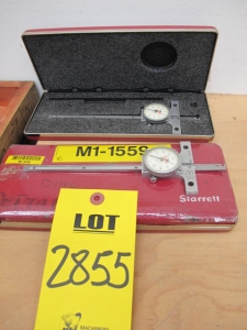 LOT (2) STARRETT 6" ANALOG DEPTH GAUGES (G-44) LOADING & HANDLING FEE $10-2855