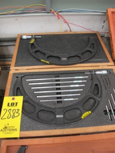 LOT (2) STARRETT 6"-12" & 11"-12" OD MICROMETERS (G-44) LOADING & HANDLING FEE $10-2883