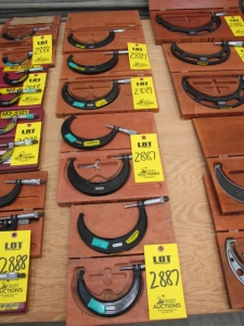 LOT (1) 3"-4" (3) 4"-5" (3) 5"-6" OD MICROMETERS (G-44) LOADING & HANDLING FEE $10-2887