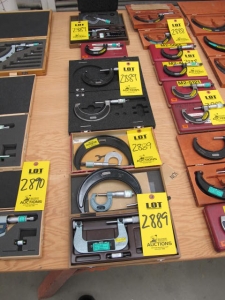 LOT (4) 2"-3" (4) 1"-2" OD MICROMETERS (G-44) LOADING & HANDLING FEE $10-2889
